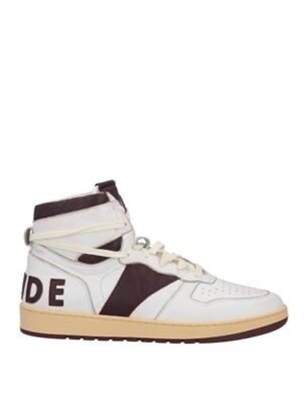 RHUDE RHECESS-HI Basketball Leather Sneakers size 12 Maroon (L1)